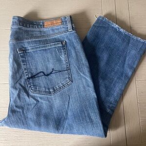 NWOT 7 FOR ALL MANKIND RAW HEM JEANS